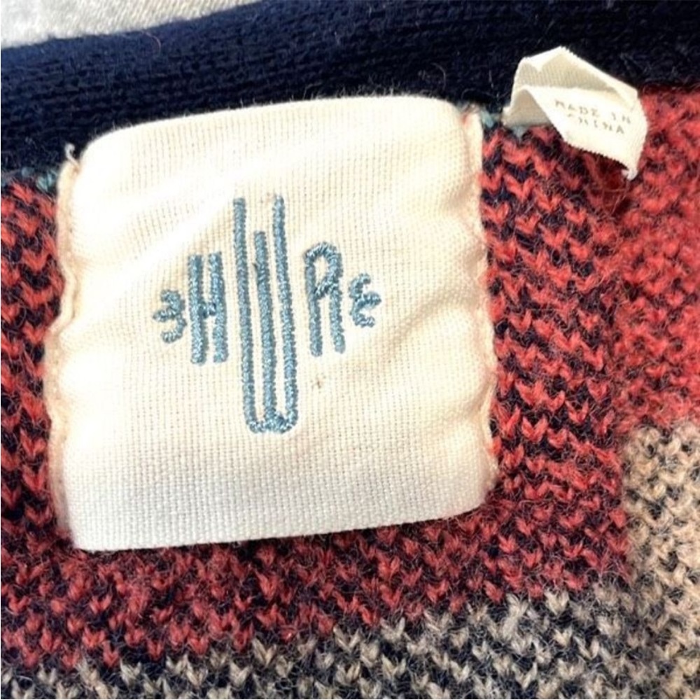 Anthropologie Monogram Zip Up Wool Sweater Small - Picture 3 of 5